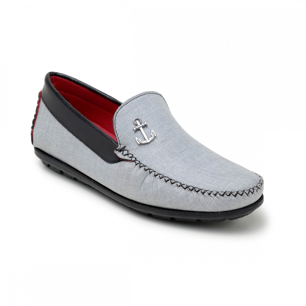 Mocassim Casual Masculino Op Santos Cinza