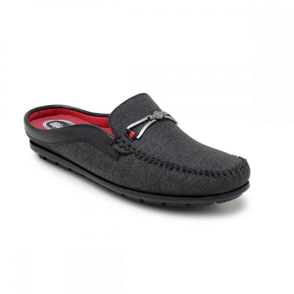 Mule Mocassim Casual Masculino Op Santos Preto