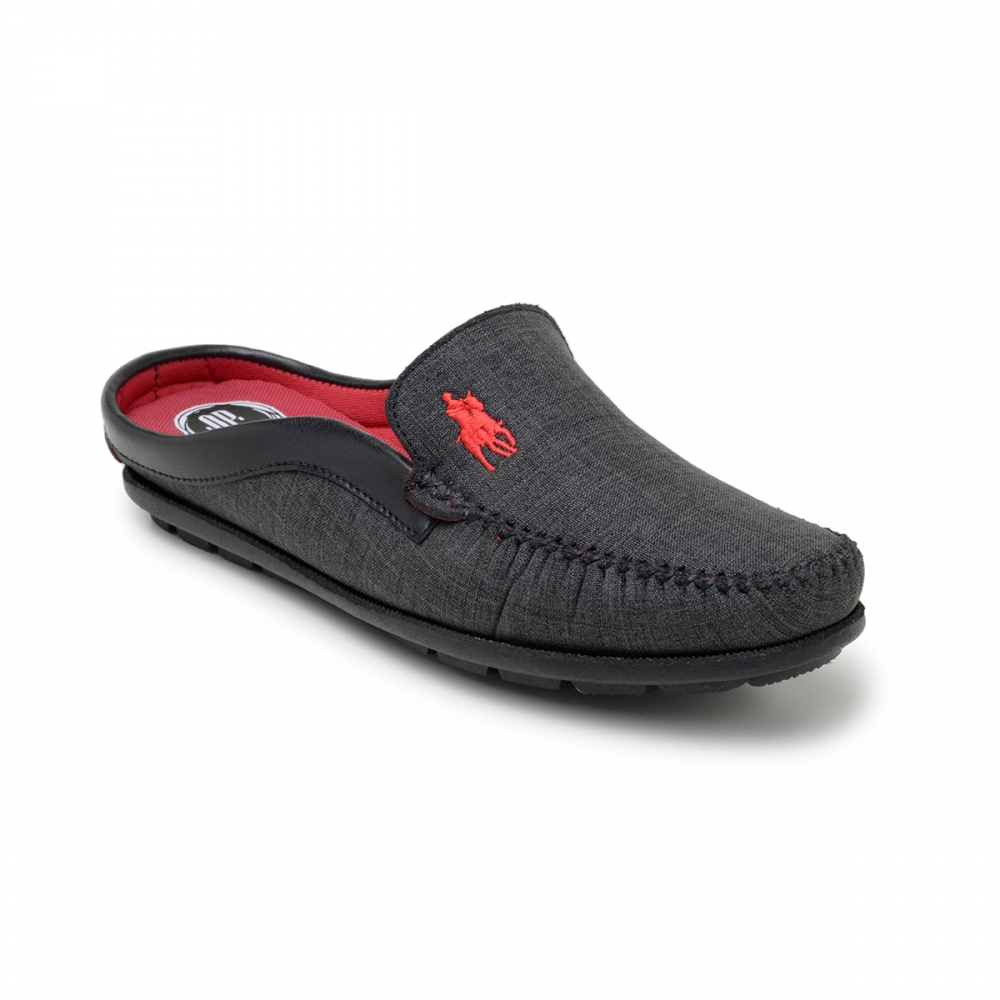 Mule Mocassim Casual Masculino Op Santos Preto