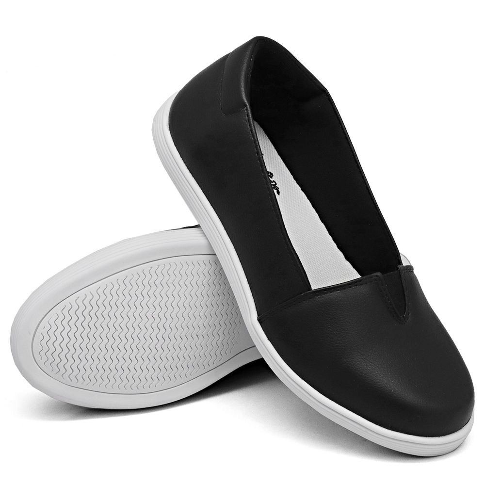 Sapatilha Bico Redondo Dk Shoes com Elastico Preto