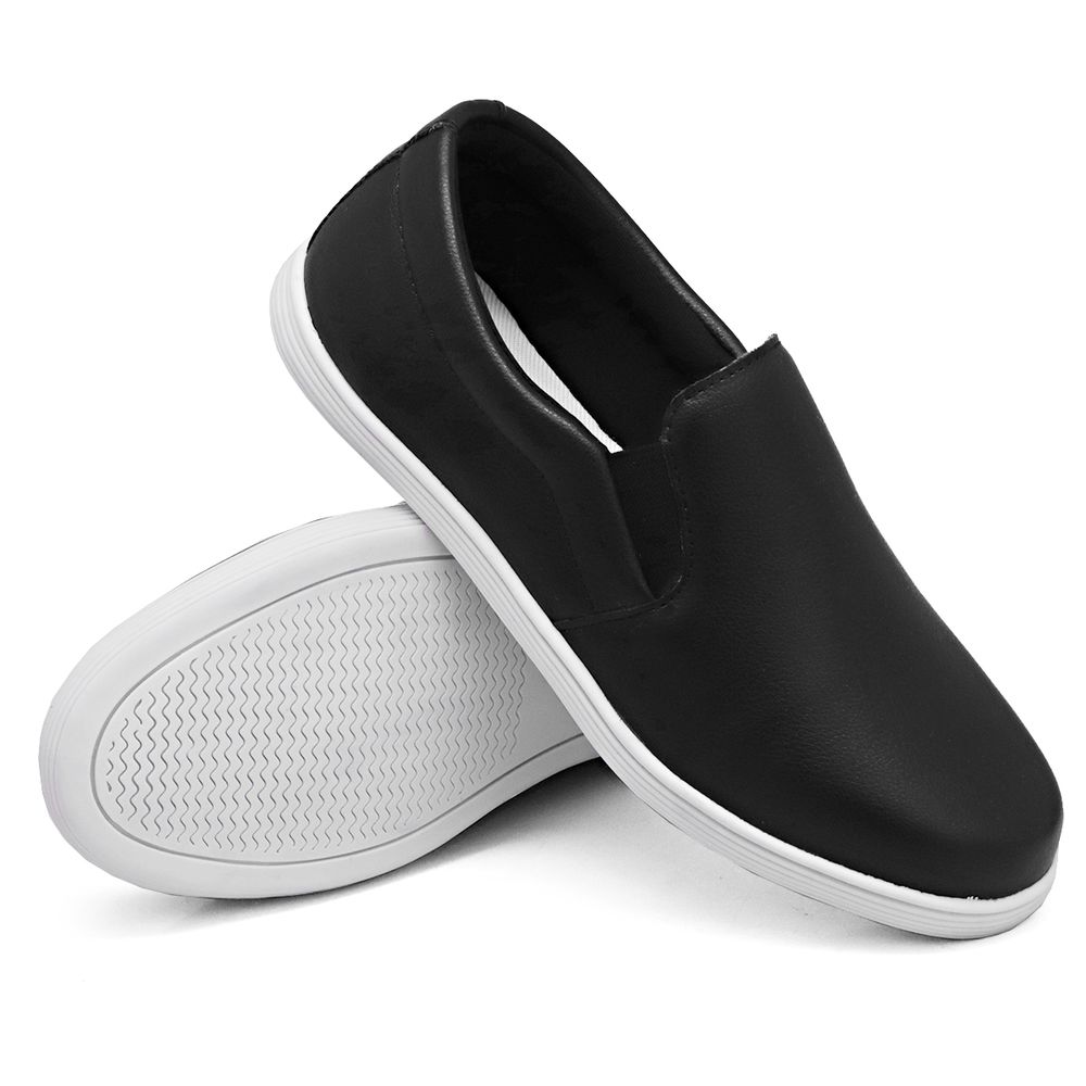 Slip On Liso com Elastico Dk Shoes Preto