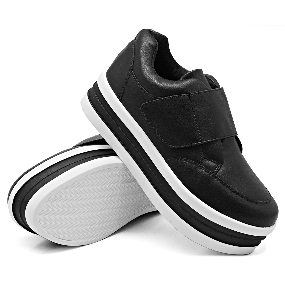 Tênis Chunky Dk shoes com Velcro com  Listra Preto