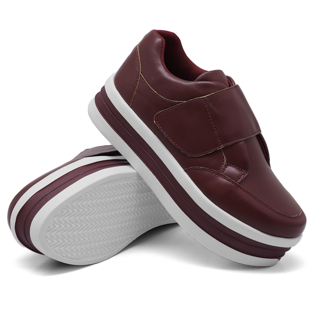 Tênis Chunky Dk shoes com Velcro com  Listra Vinho