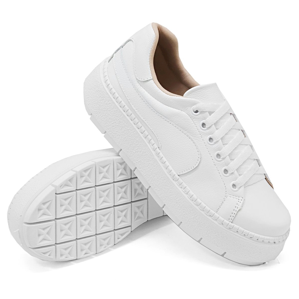 Tênis Feminino Flat  Dk Shoes Branco