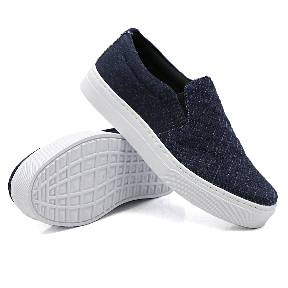 Tênis Slip On Feminino Casual com Matelasse Dk Shoes Marinho