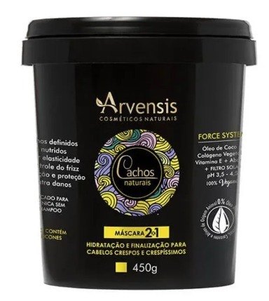 Arvensis Cosméticos Naturais Cachos Naturais Crespos e Crespíssimos 2x1 - Máscara Capilar 450g