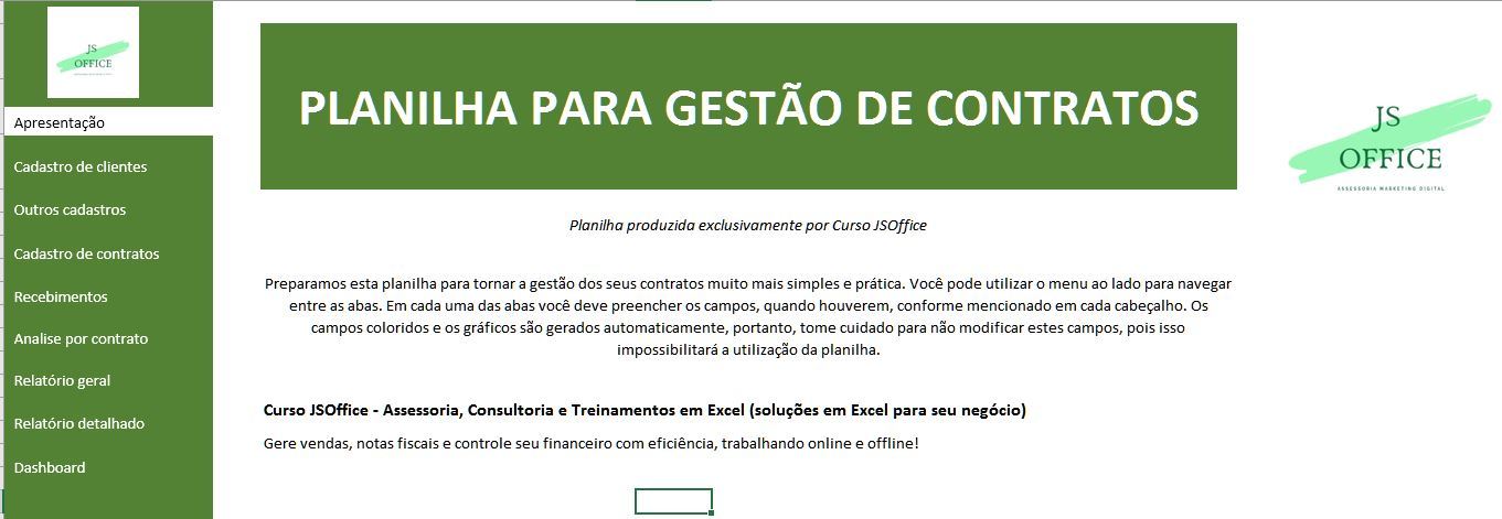 Catálogo Planilhas Prontas para seu Negócio (Gestão de Contratos)