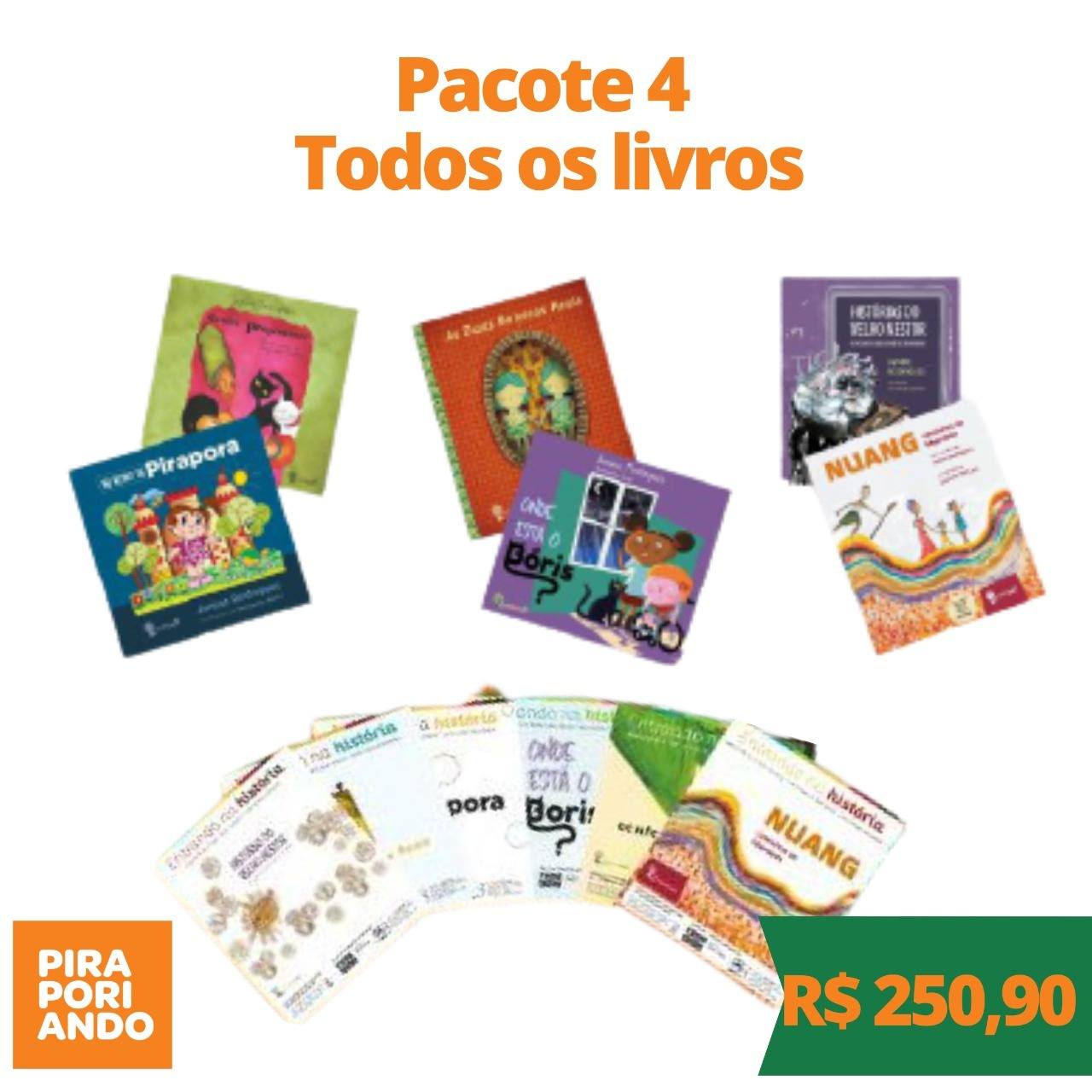 Coleção Piraporiando - 6 livros + 6 Encartes 