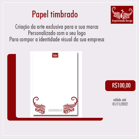 Criação de arte para papel timbrado