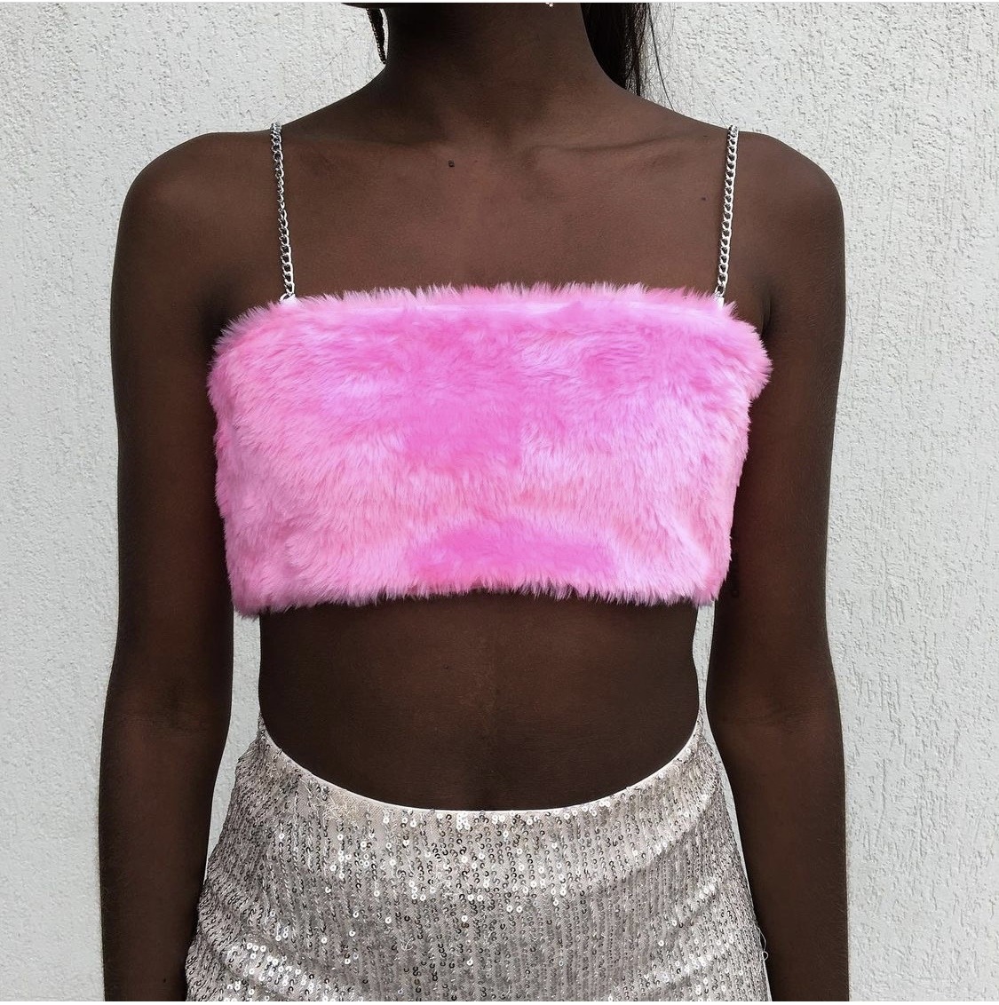 Cropped pelúcia pink