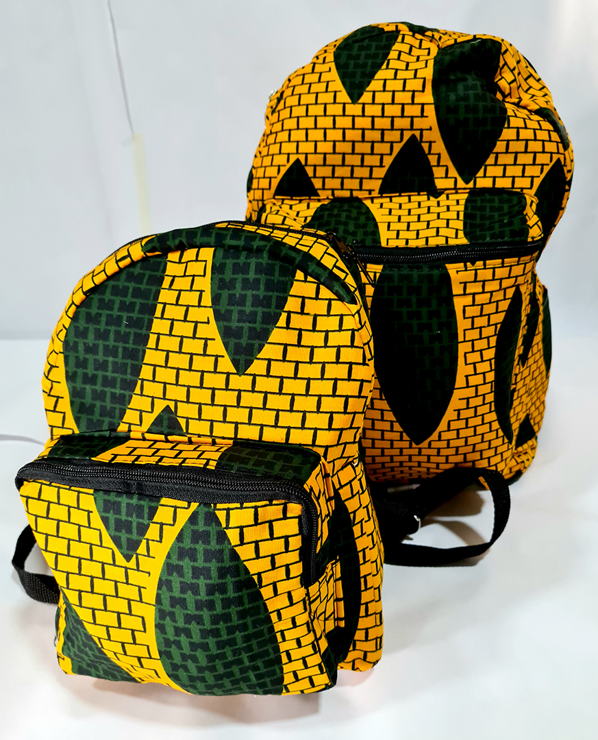 Mochila de tecido africano