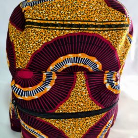 Mochila de tecido africano