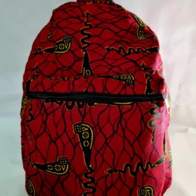 Mochila de tecido africano