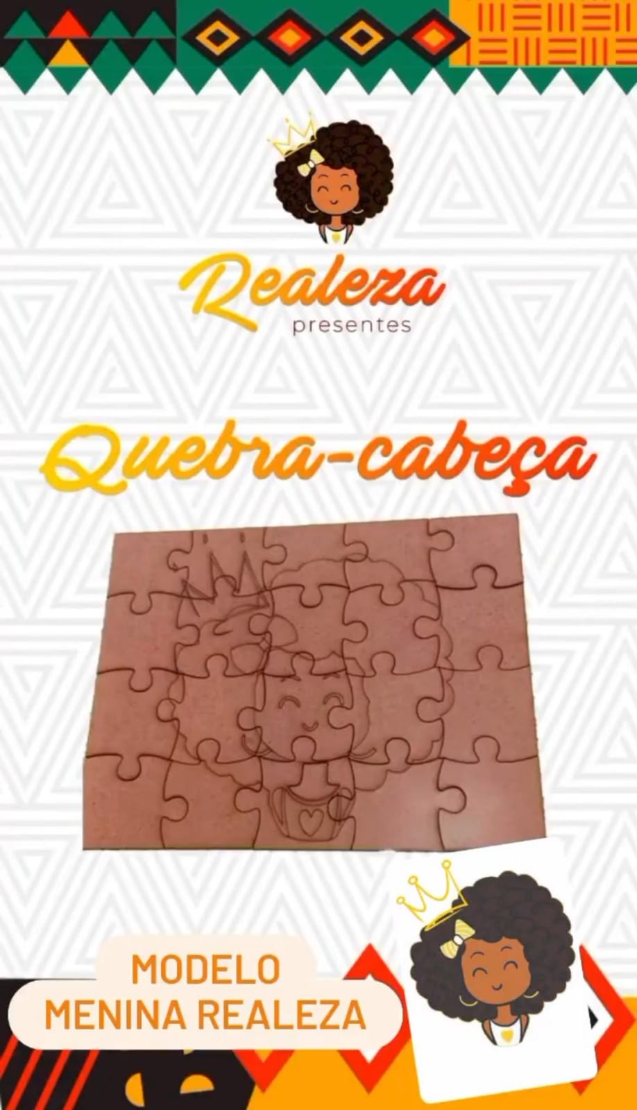 Quebra Cabeca Menina Realeza