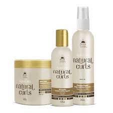 ACIDIFICANTE, ÓLEO E MANTEIGA CAPILAR PARA CRESPAS E CACHEADAS - KC NATURAL CURLS KIT VOLUME