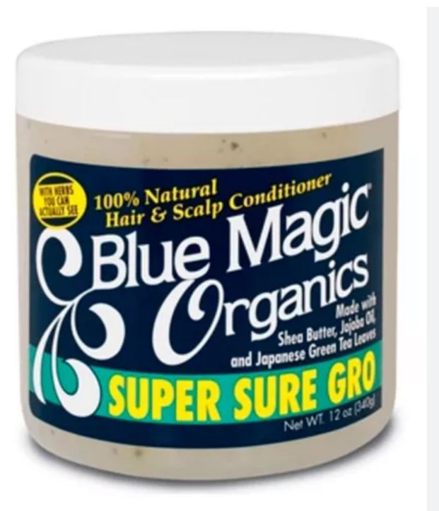 Condicionador Blue Magic Organics Super Sure Gro 100% natural para cabelo e couro cabeludo 12 oz