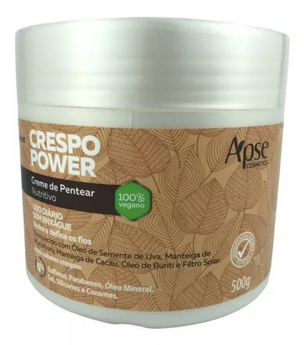 Creme De Pentear Nutritivo Crespo Power Vegano Apse 500g