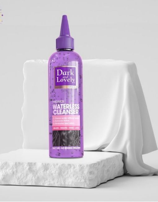 DARK LOVELY  WATERLESS CLEANSER  PARA LAVAR TRANCAS A SECO 