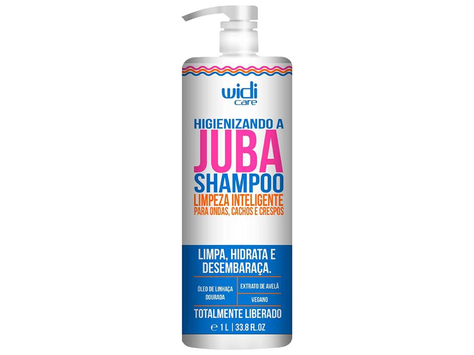 Higienizando a Juba Shampoo Widi Care Cachos Limpeza 1000ml