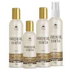 SHAMPOO, CONDICIONADOR, ACIDIFICANTE E ÓLEO PARA CRESPAS E CACHEADAS - KC NATURAL CURLS HOMECARE