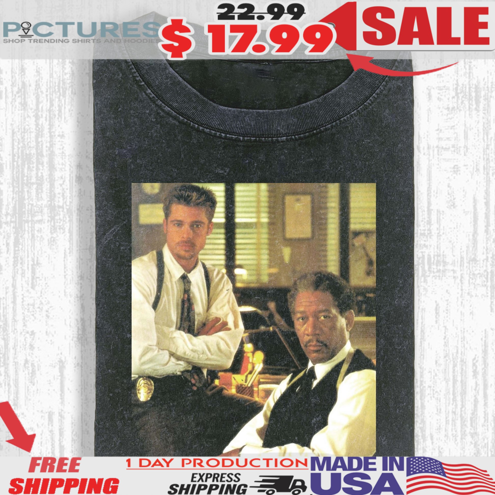 Brad Pitt And Morgan Seven T-shirt