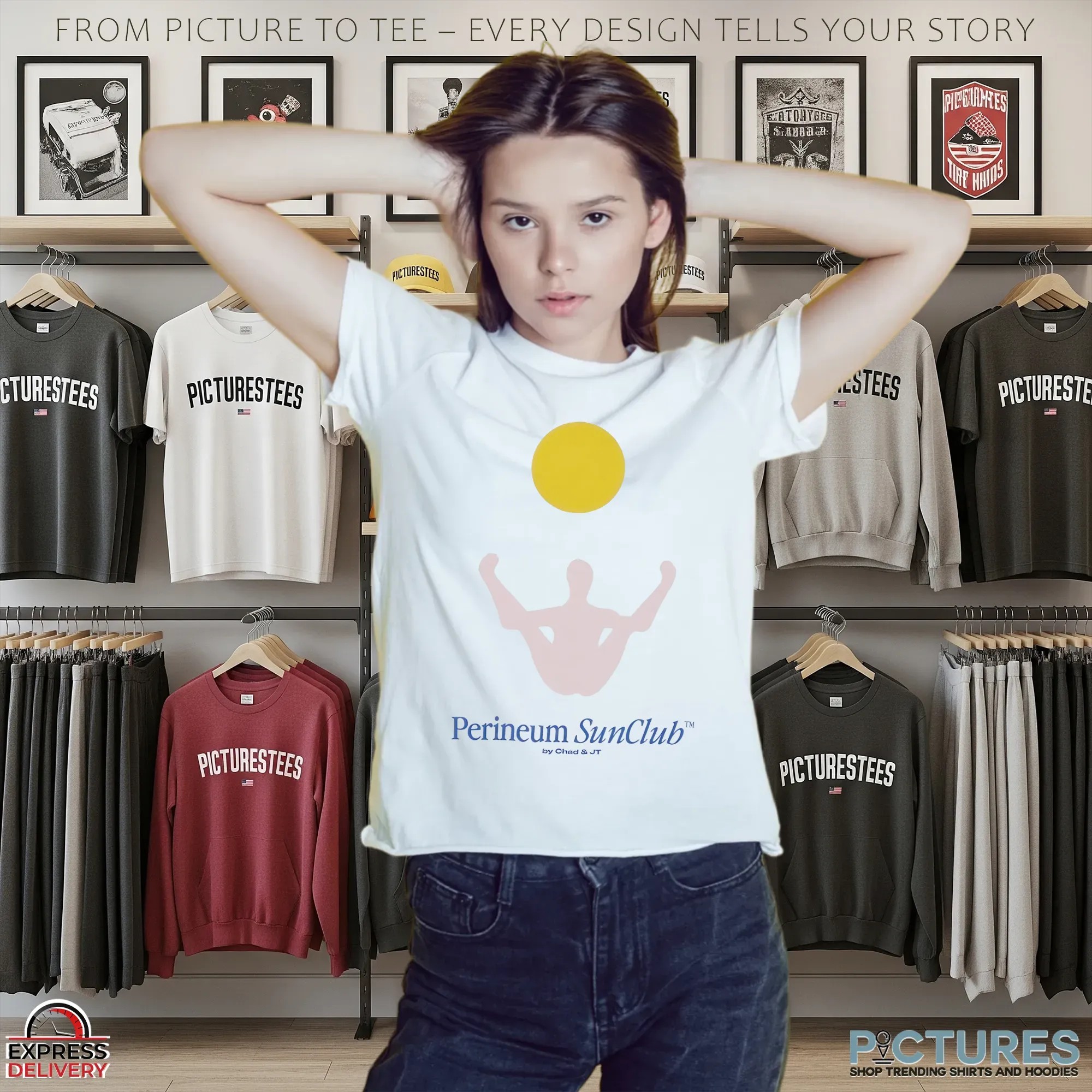 Chad And Jt Perineum Sun Club Big Shine T-shirts