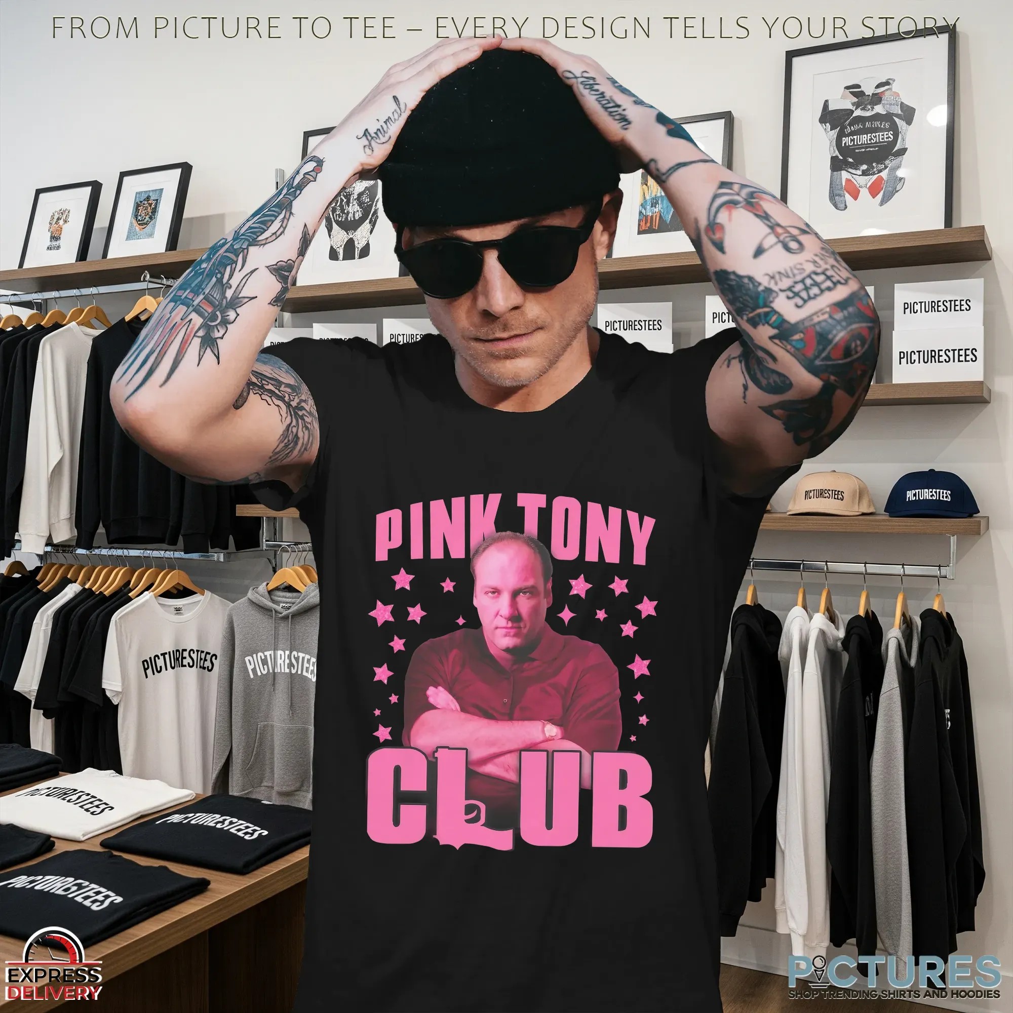 James Gandolfini Tony Soprano Pink Tony Club T Shirt 9 James Gandolfini Tony Soprano Pink Tony Club T Shirt