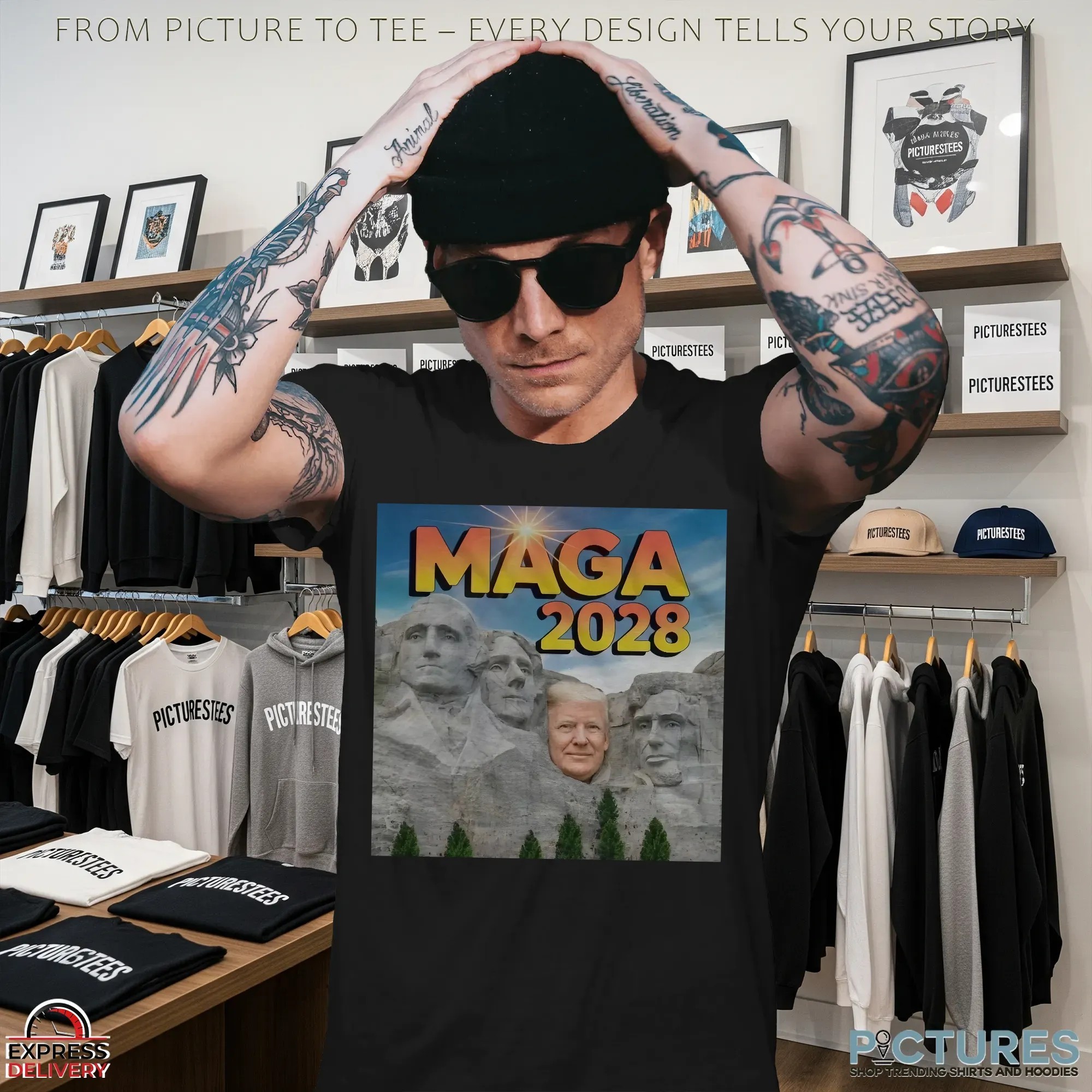 MAGA 2028 Mount Rushmore Trump T Shirt 9 MAGA 2028 Mount Rushmore Trump T Shirt