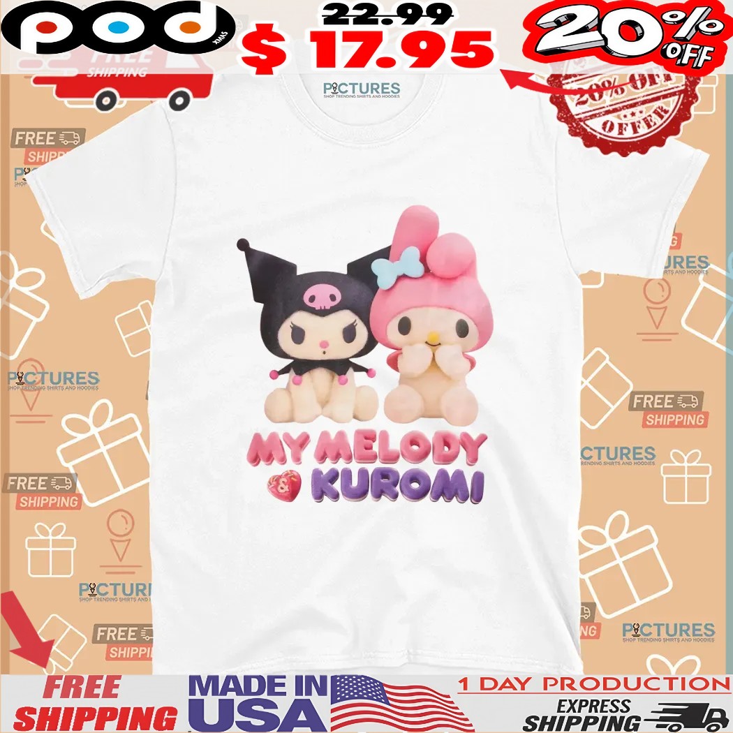 My Melody and Kuromi Duo Pastel Pink T Shirt