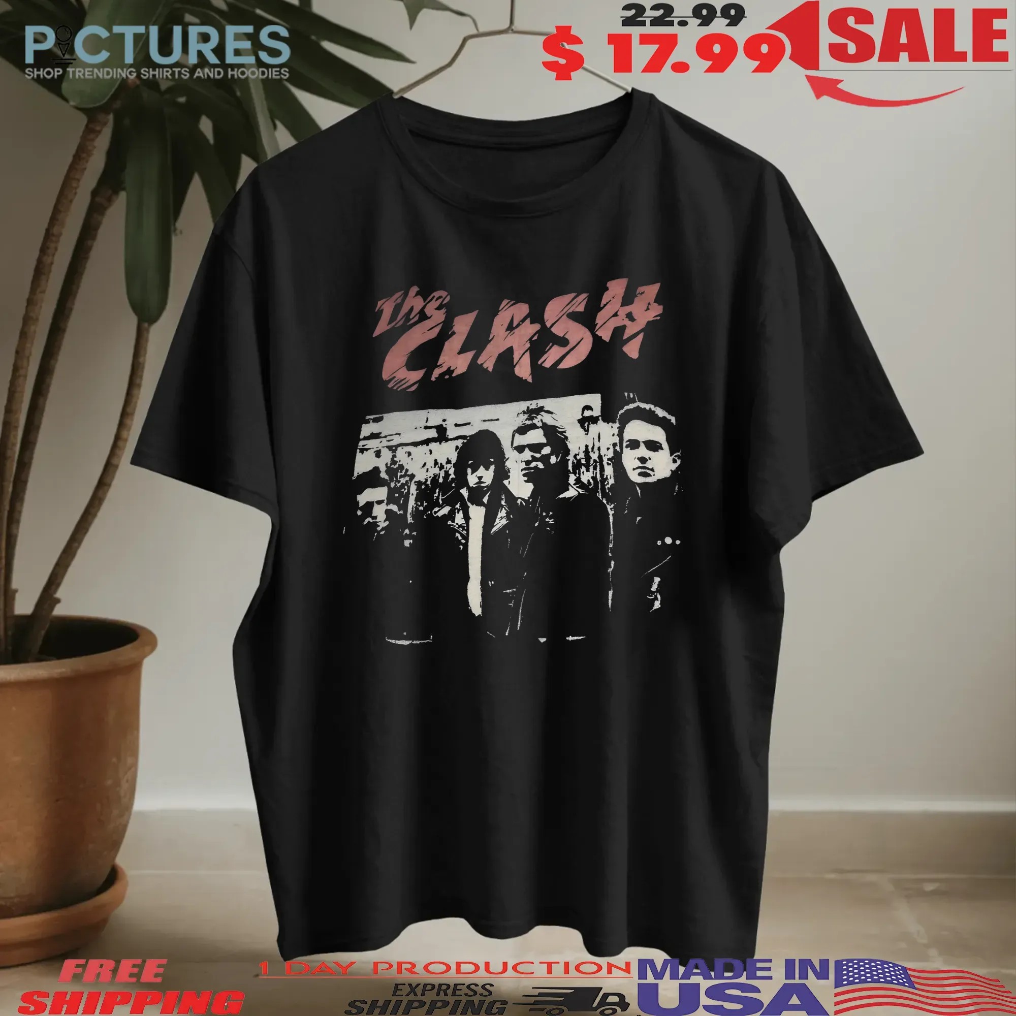 Rare! Vintage 80's Bootleg The Clash Punk Band Promo Tee