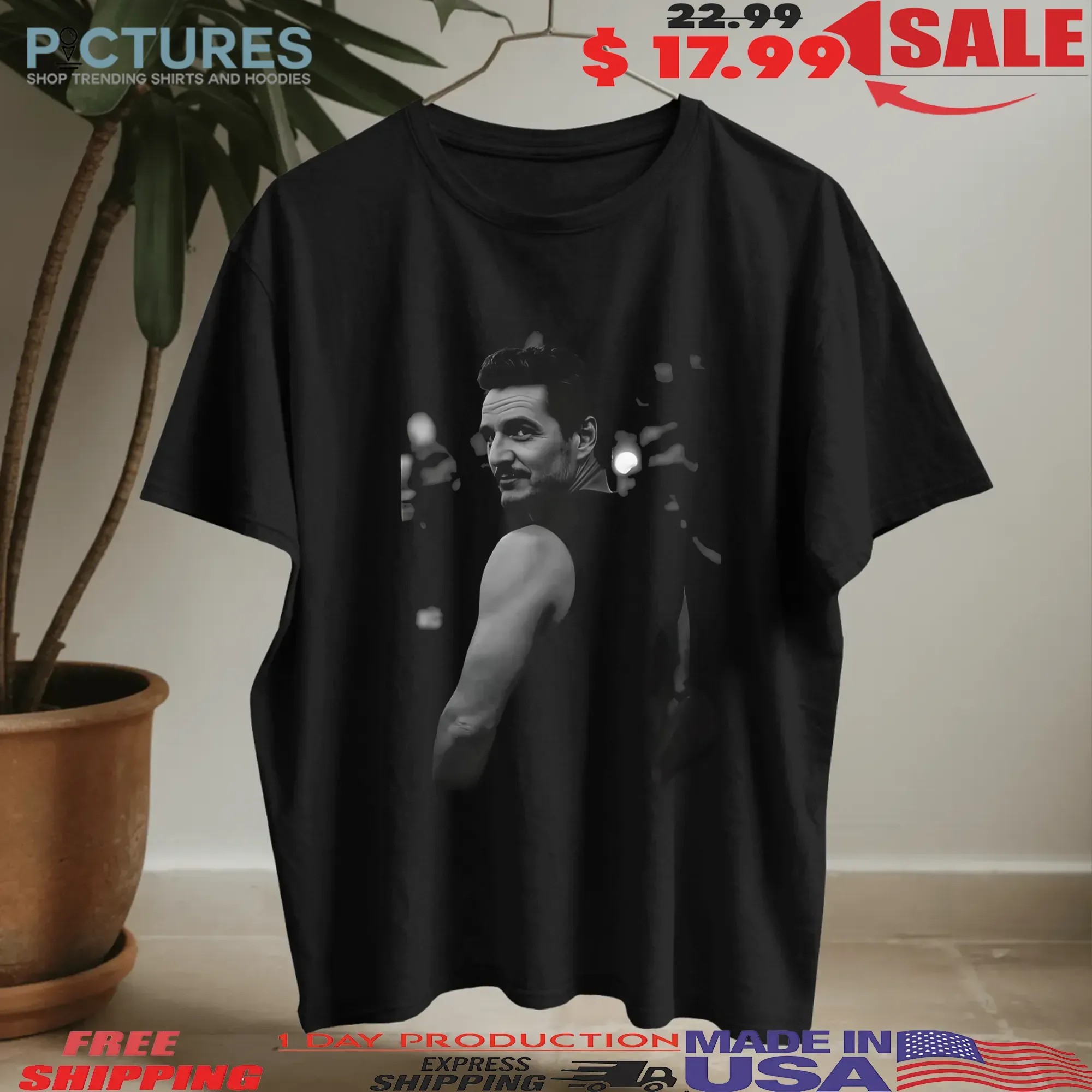 Retro Pedro Pascal Photoshoot T-Shirt