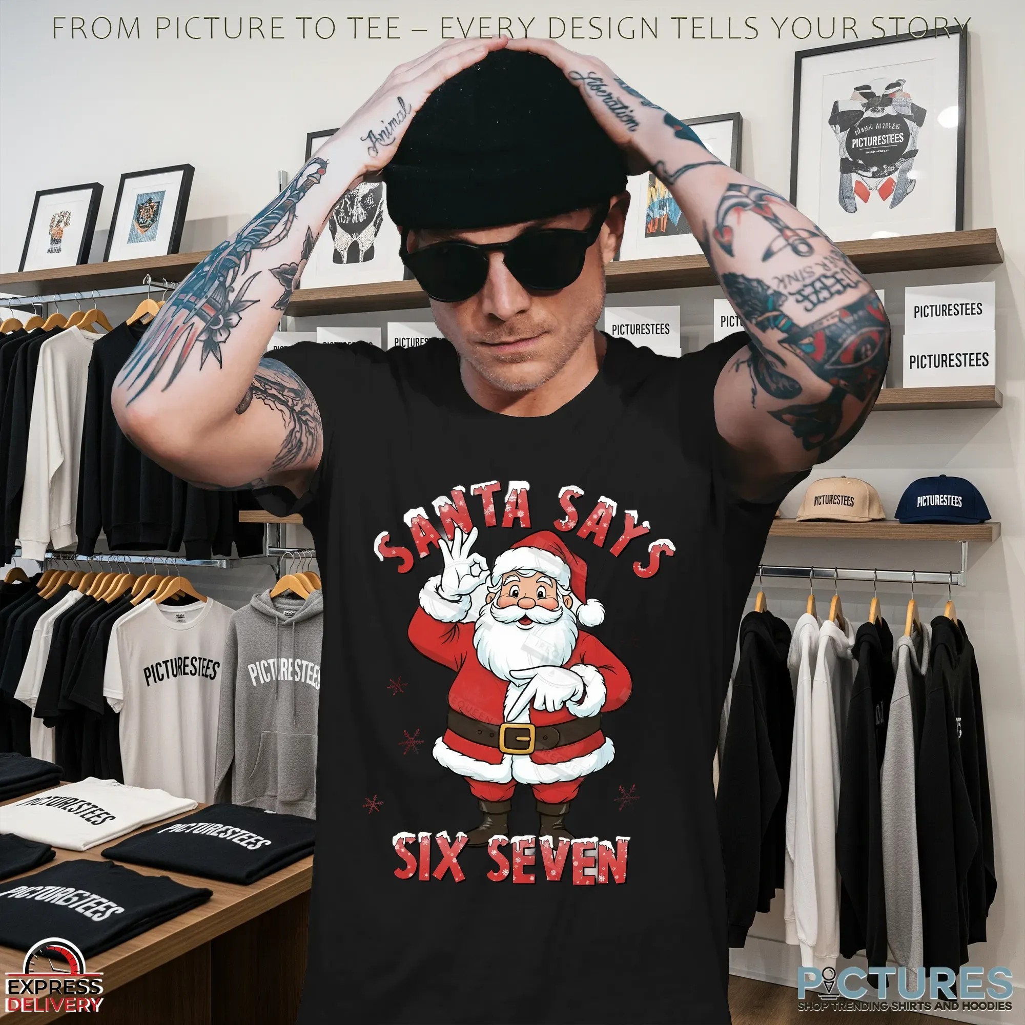Santa Six Seven Meme Christmas Christmas T Shirt