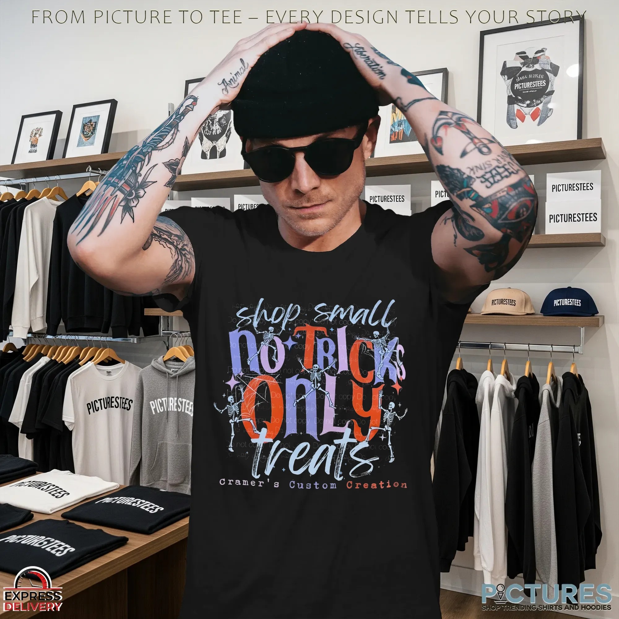 Shop Small No Tricks Only Treats T Shirt
