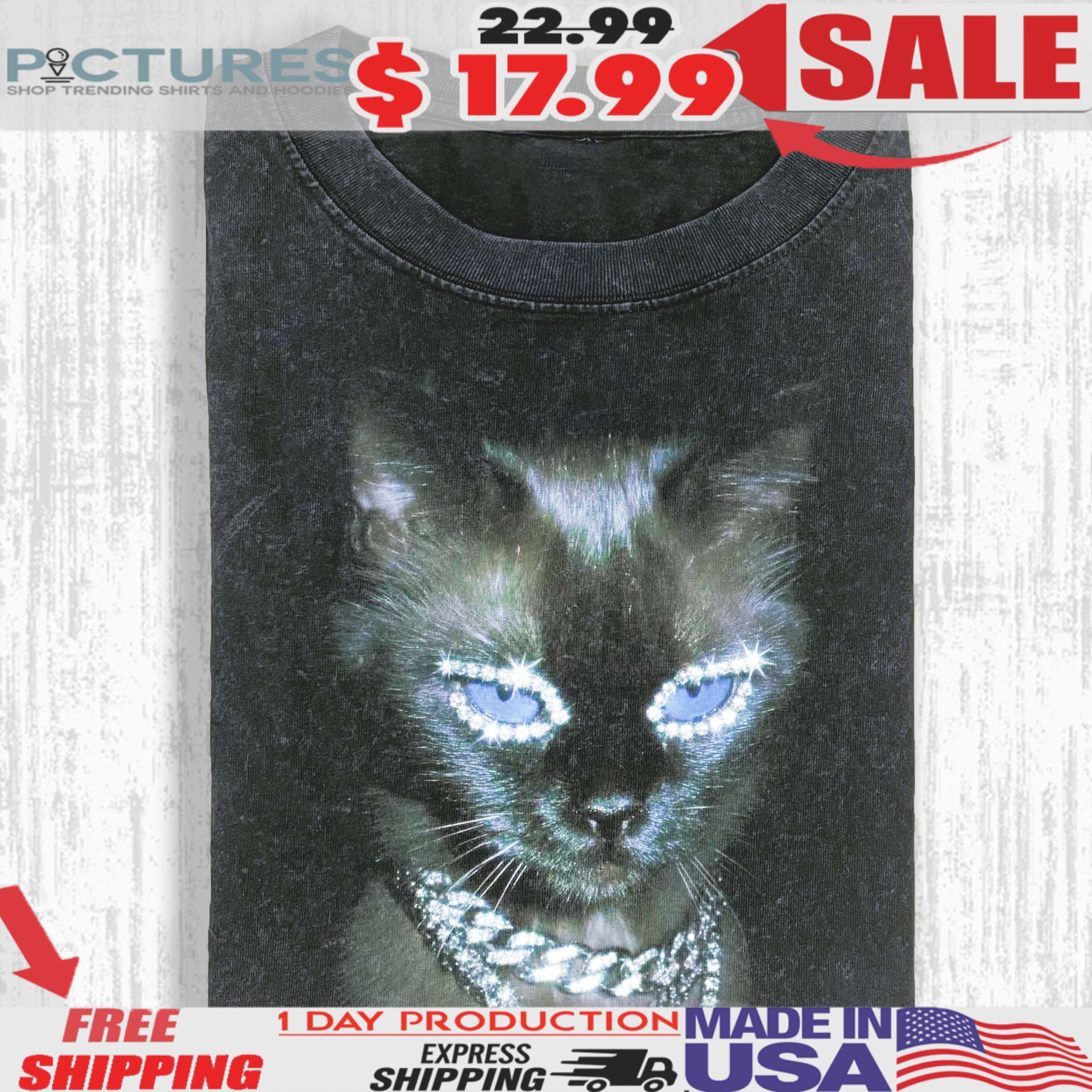 Wacky Cat Glamour Cat T-shirt