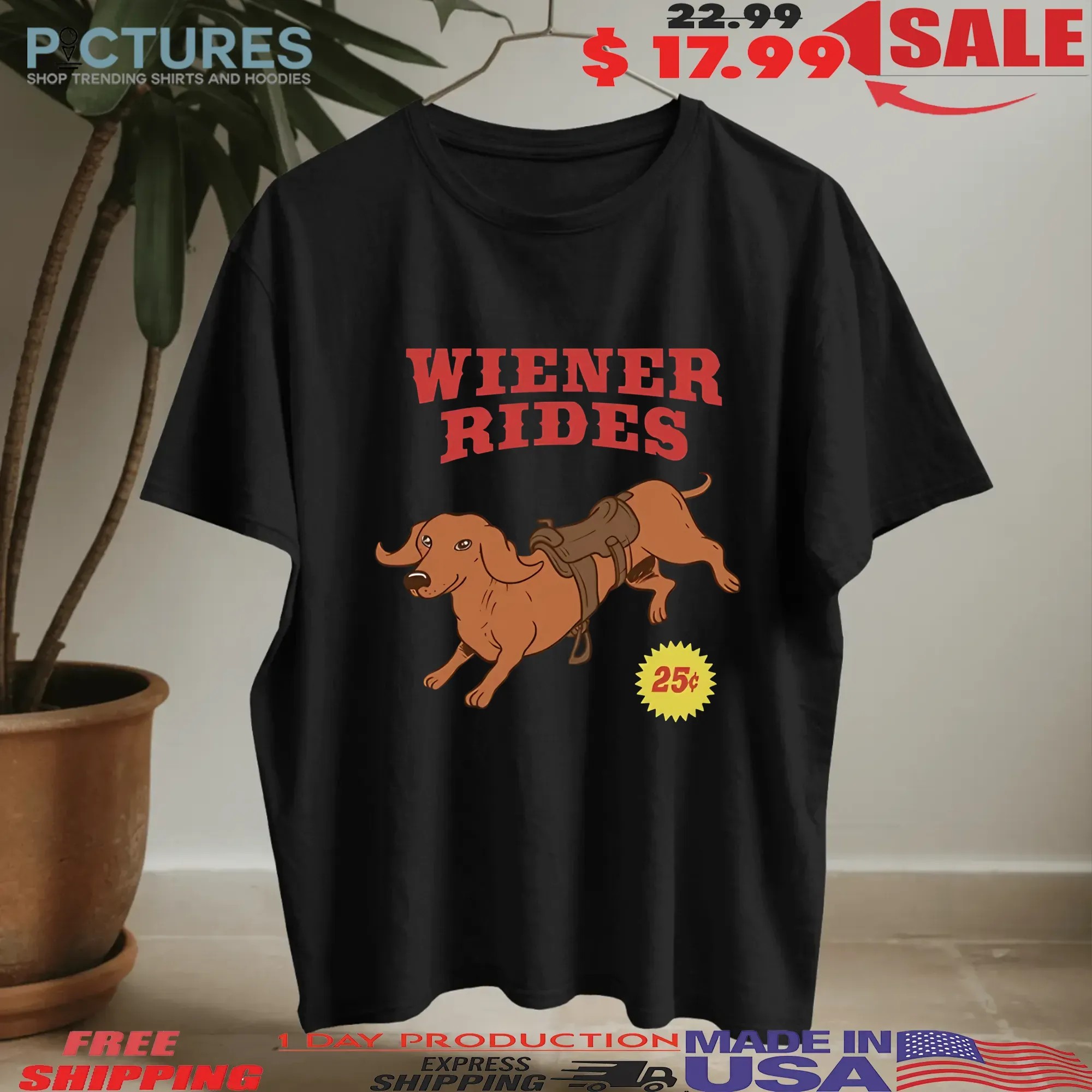 Wiener Rides 25 Dog T-shirt