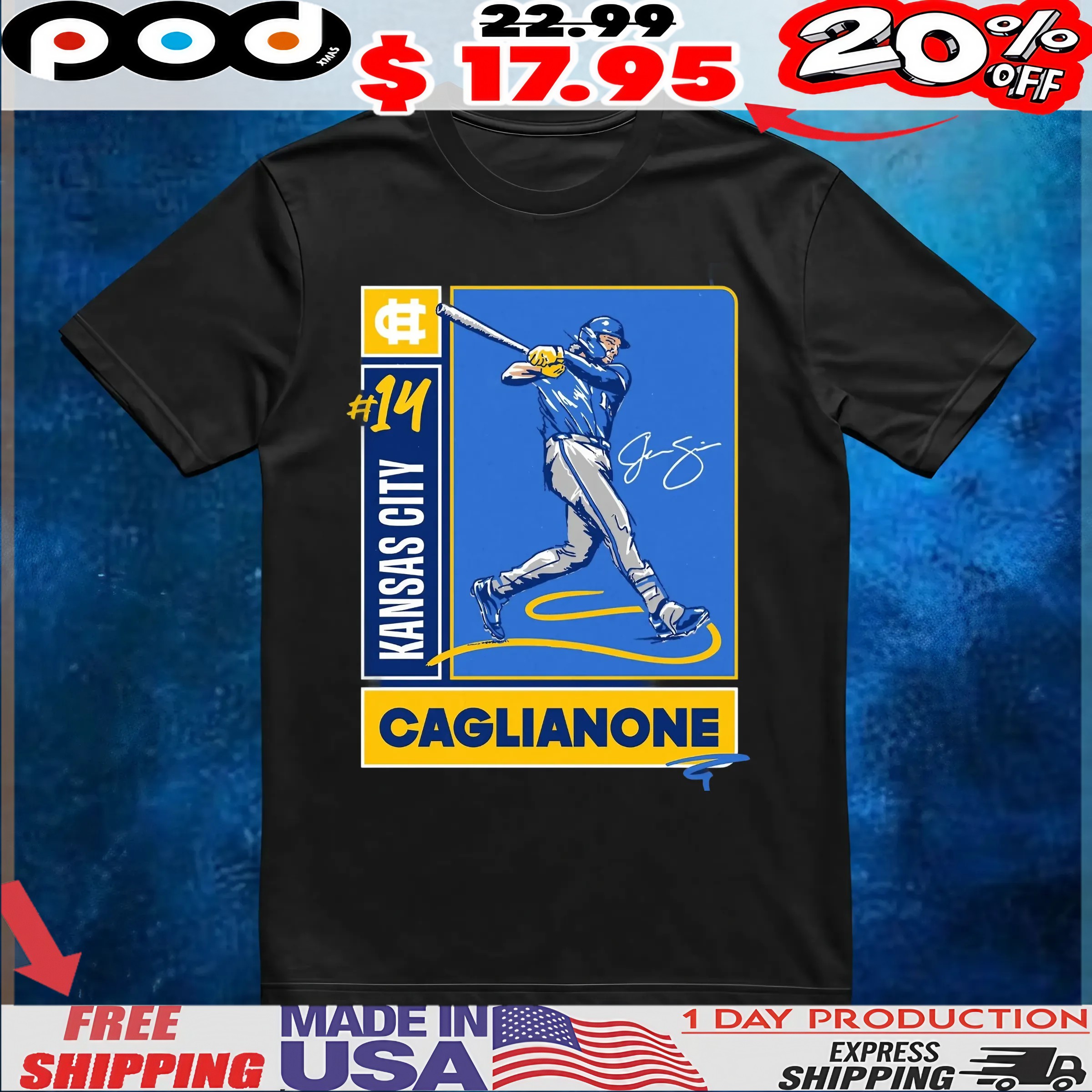 14 Kansas City Caglianone Signature T Shirt 6 14 Kansas City Caglianone Signature T Shirt