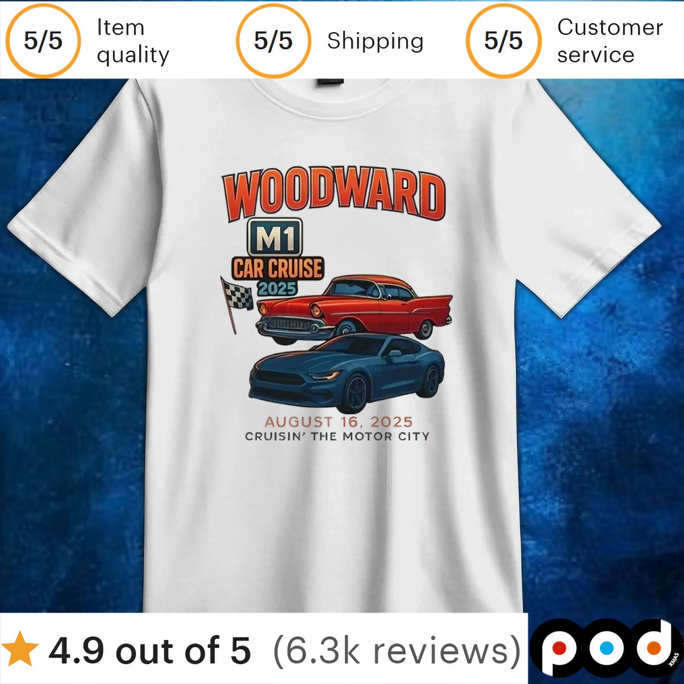 2025 Woodward M1 Car Cruise t shirt 6 2025 Woodward M1 Car Cruise t shirt