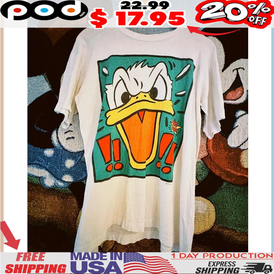 80s Angry Face Donald Duck Art Design Vintage Shirt