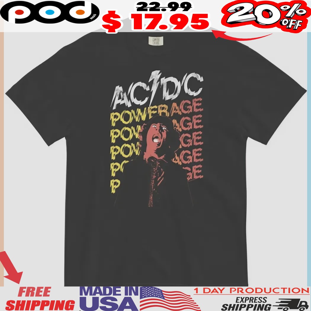 AC DC Powerage Angus 2025 Tour Shirt