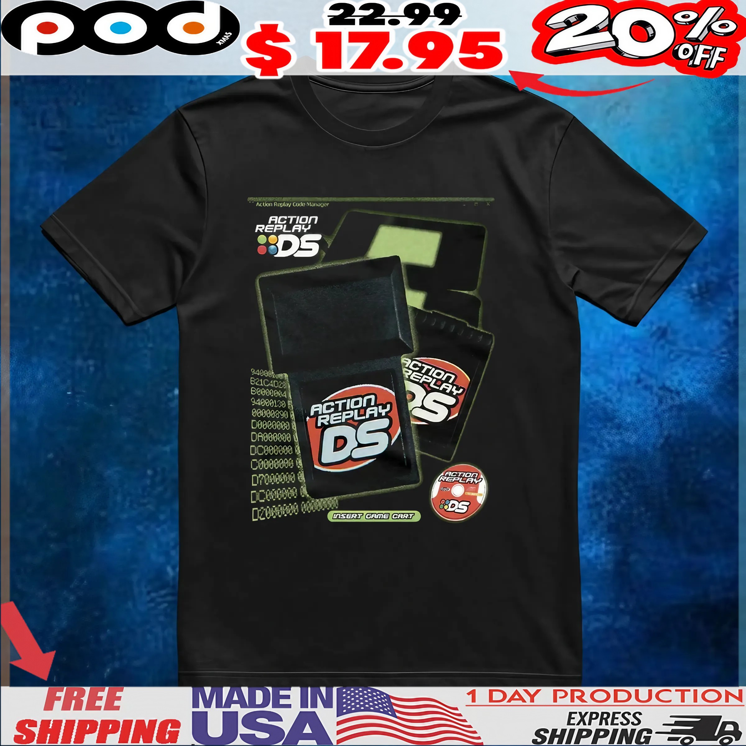 Action Replay Ds Insert Game Cart T Shirt 6 Action Replay Ds Insert Game Cart T Shirt