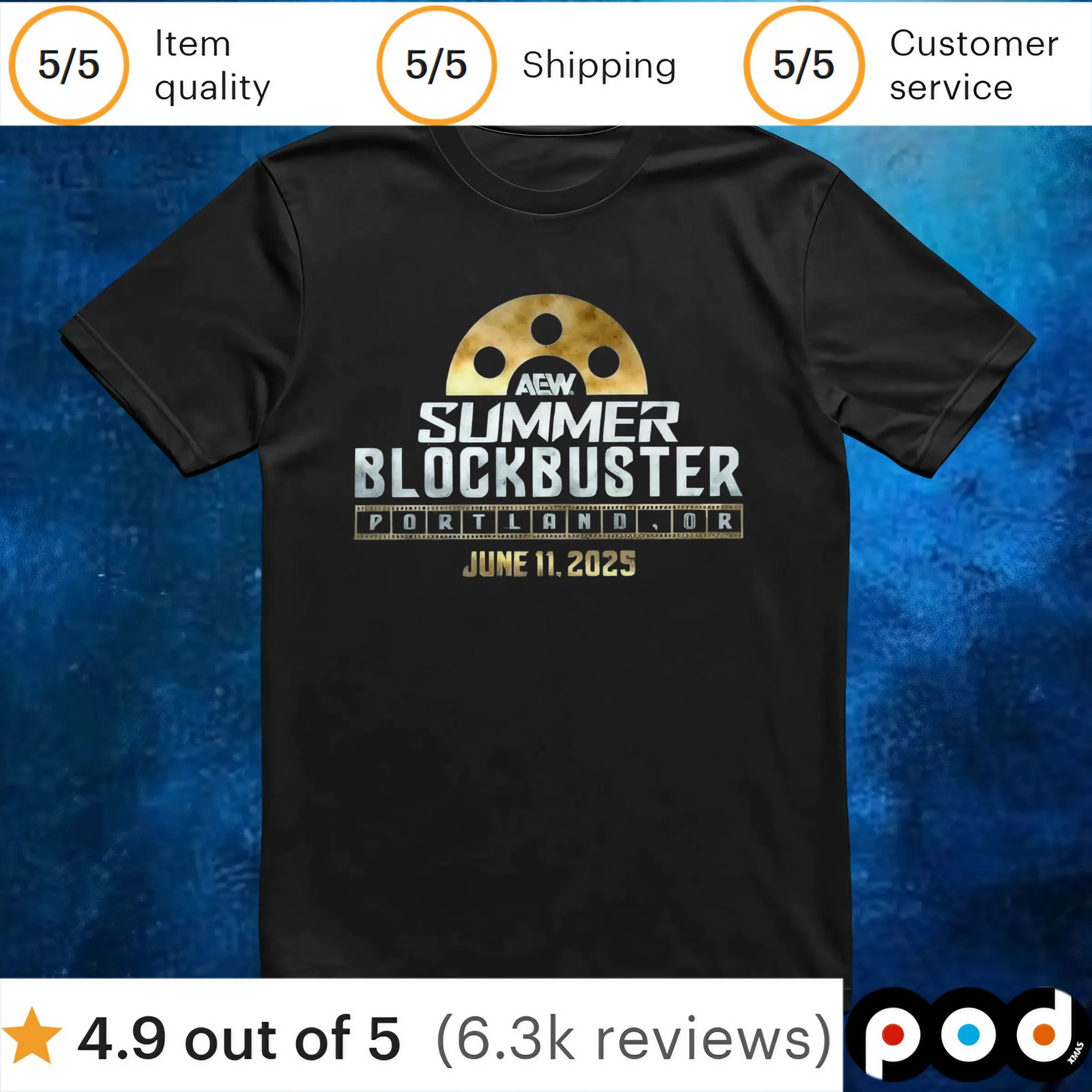 Aew Summer Blockbuster Portland T Shirt 6 Aew Summer Blockbuster Portland T Shirt