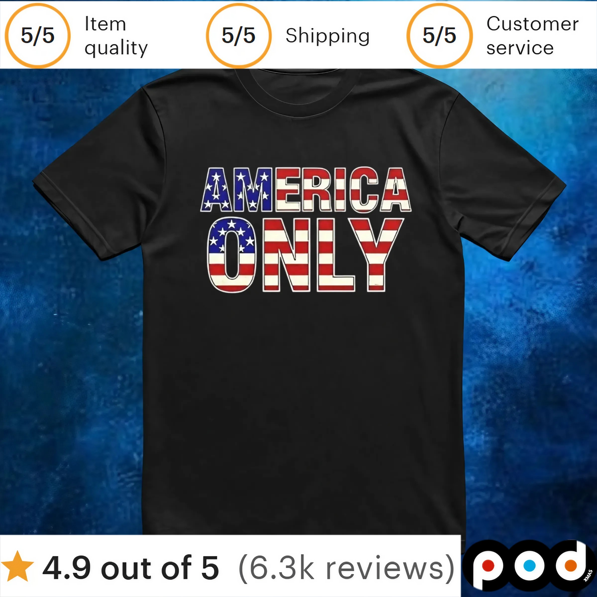 Alan Roberts America only t shirt 6 Alan Roberts America only t shirt