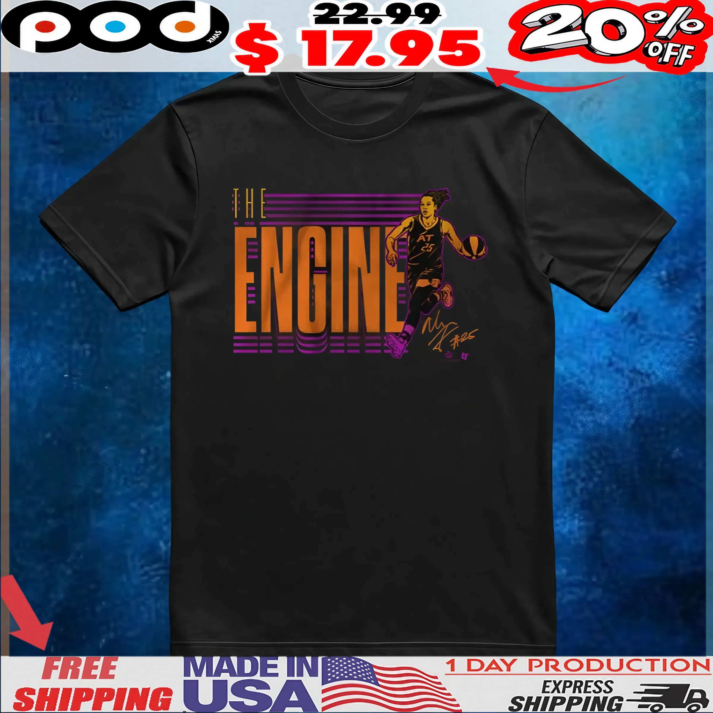 Alyssa Thomas The Engine WNBA Player Signature T Shirt 6 Alyssa Thomas The Engine WNBA Player Signature T Shirt