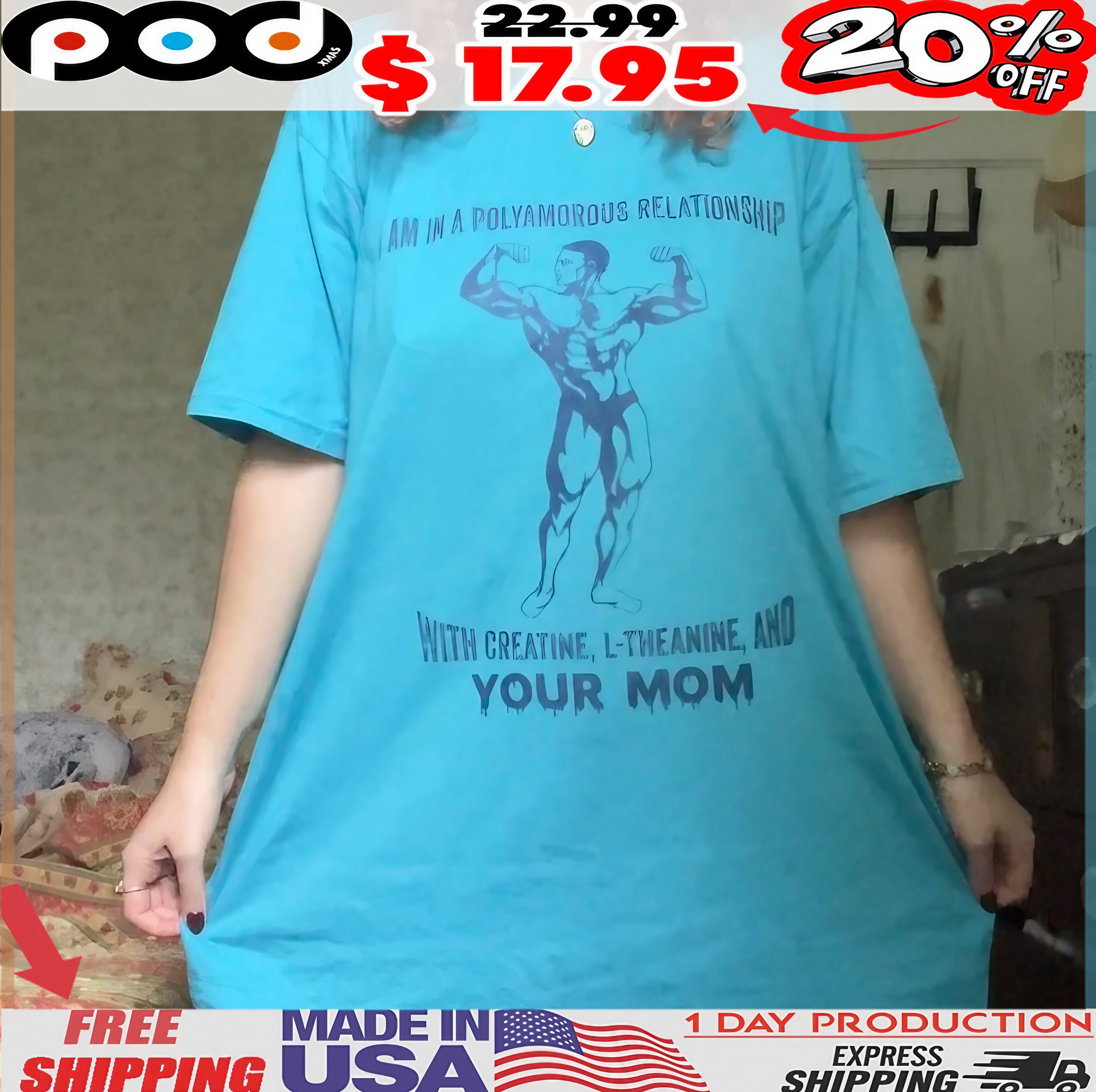 Amm In A Polyamorous Relationship With Creatine, L-theanine, And Your Mom T Shirt 1 Amm In A Polyamorous Relationship With Creatine, L-theanine, And Your Mom T Shirt