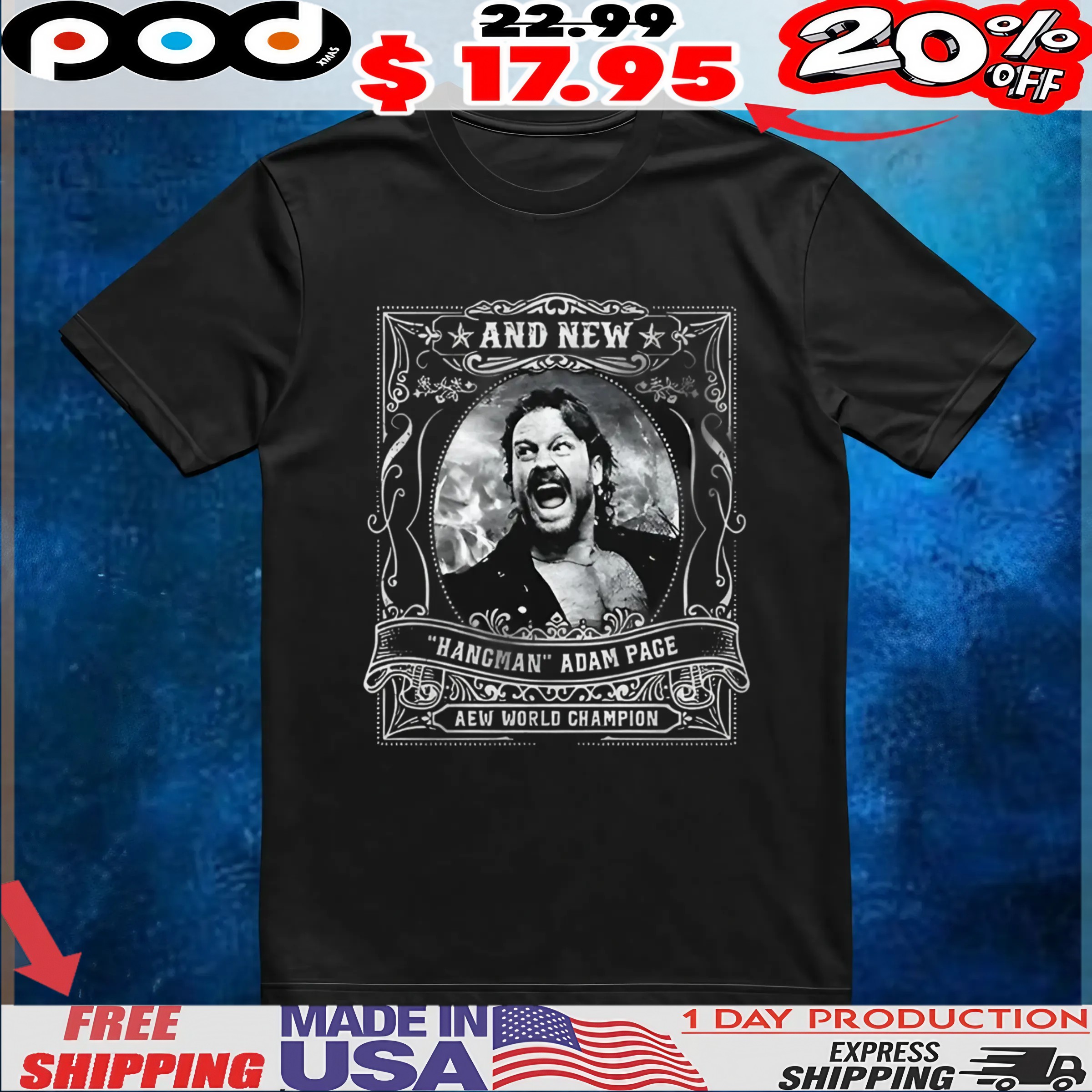 And New Hangman Adam Page AEW World Champion Vintage t shirt 6 And New Hangman Adam Page AEW World Champion Vintage t shirt