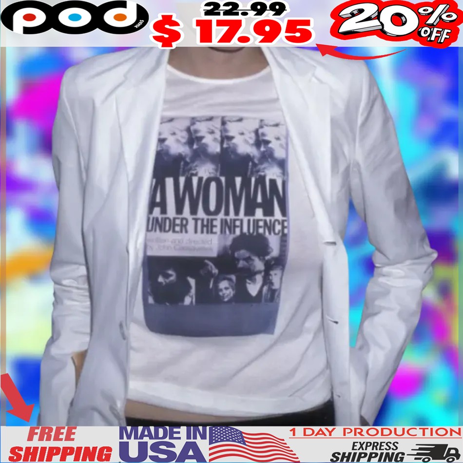 Angelina Jolie Wearing A Woman Under The Influence Shirt 1 Angelina Jolie Wearing A Woman Under The Influence Shirt