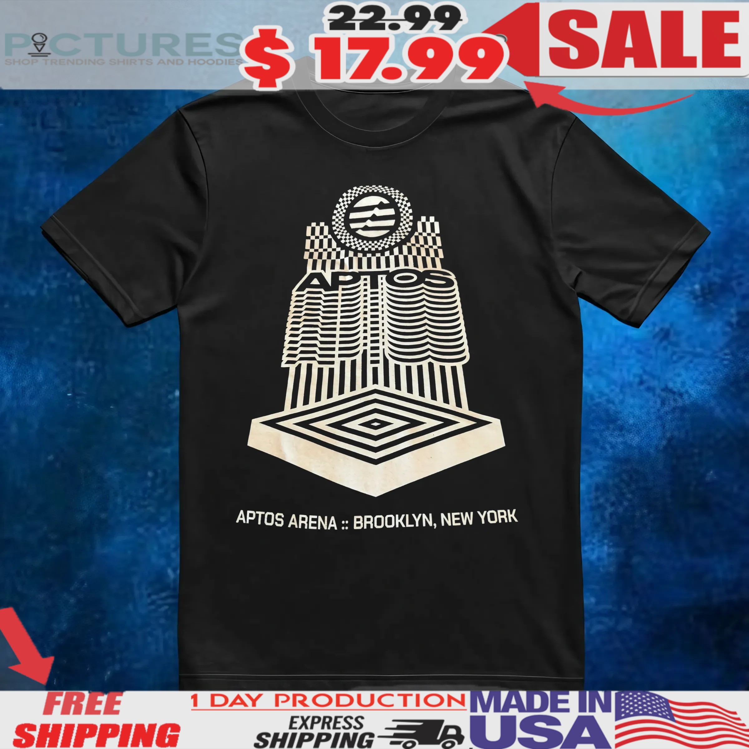Aptos Arena Brooklyn New York T Shirt 6 Aptos Arena Brooklyn New York T Shirt