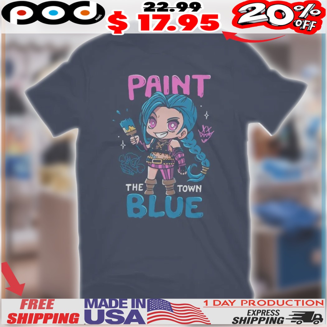 Arcane League Of Legends Paint The Town Blue Shirt