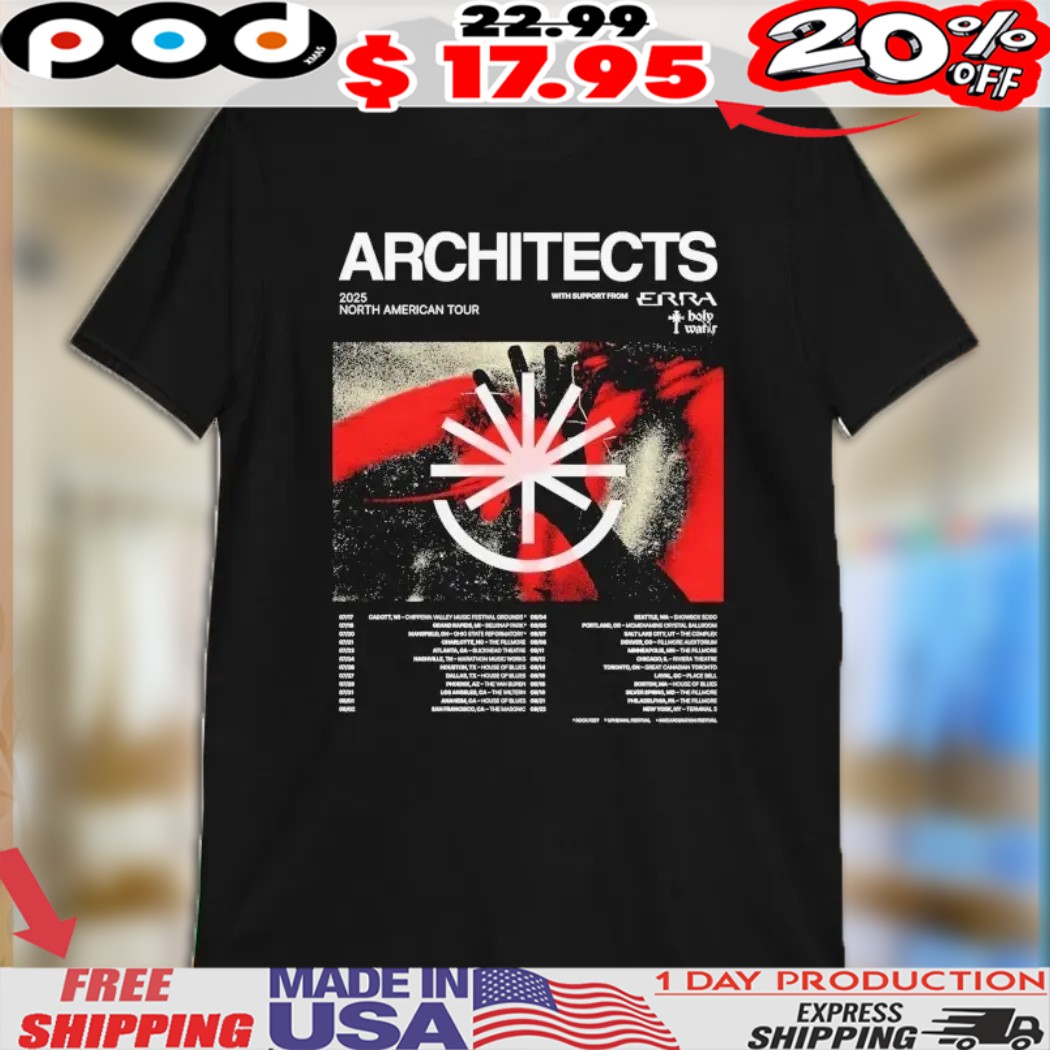 Architects 2025 North American Tour Dates The Sky The Earth And All Between Shirt