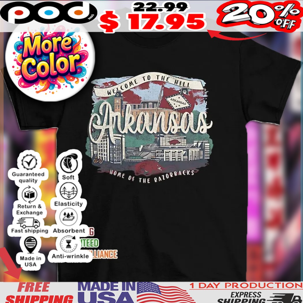 Arkansas Razorbacks welcome to the Hill home of the Razorbacks vintage art shirt